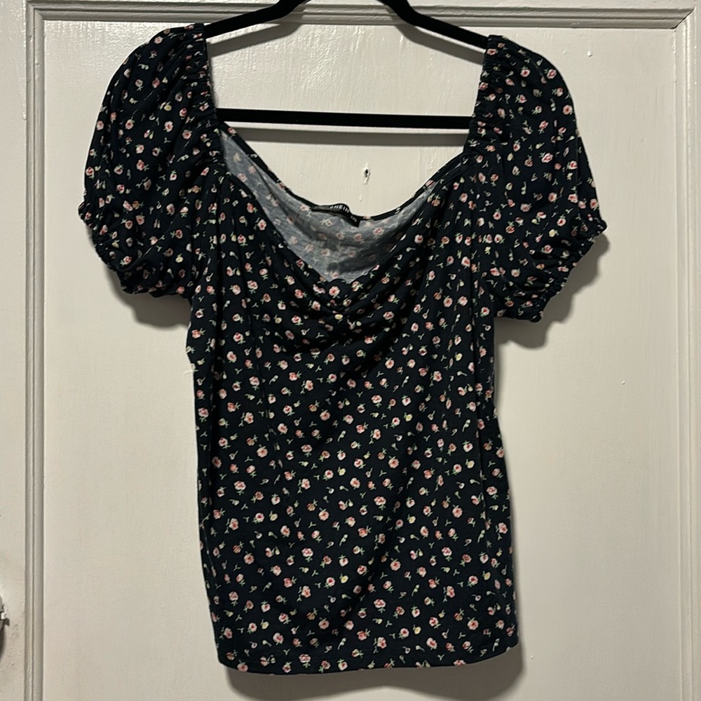 Puff Sleeve Floral Top